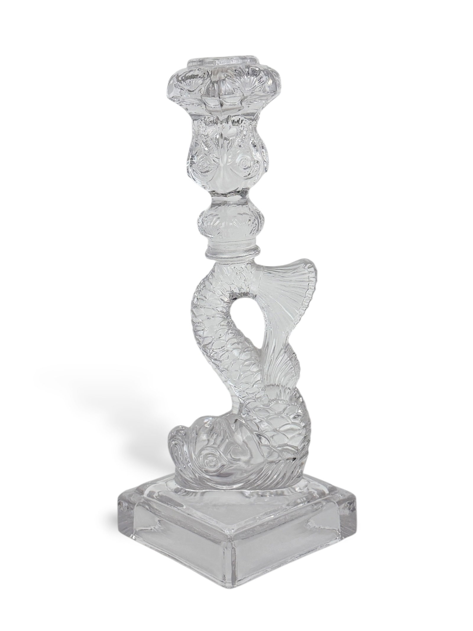 (8) "Dolphin" Glass Candlesticks - 4