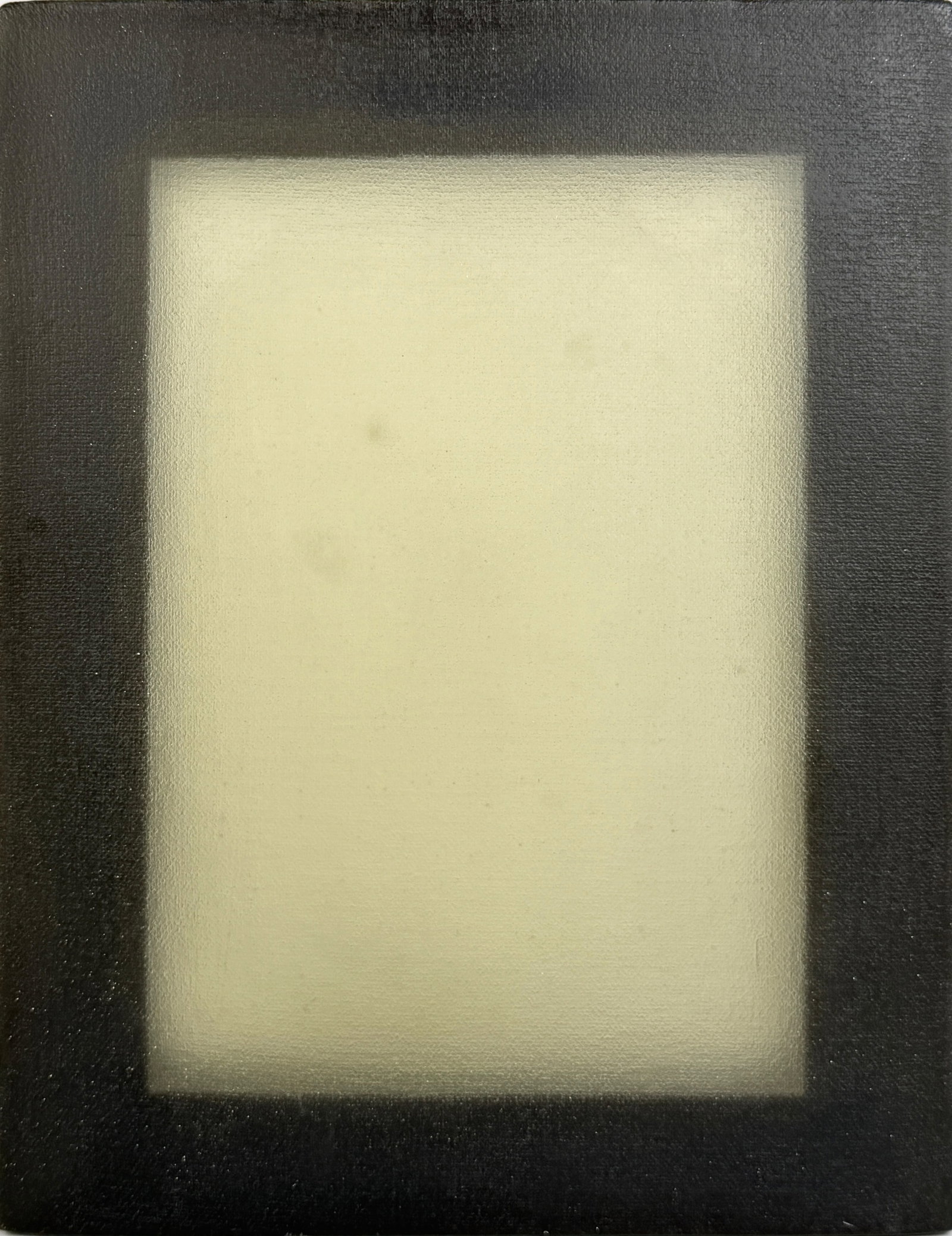 Todd Norsten "Scriptorium" Resin on Canvas: The artwork consists of a canvas stretched onto a dark frame that has been dipped in a resin-like material and solidified completely. Signed, titled, and dated on the back. Date: 2000 &nbs