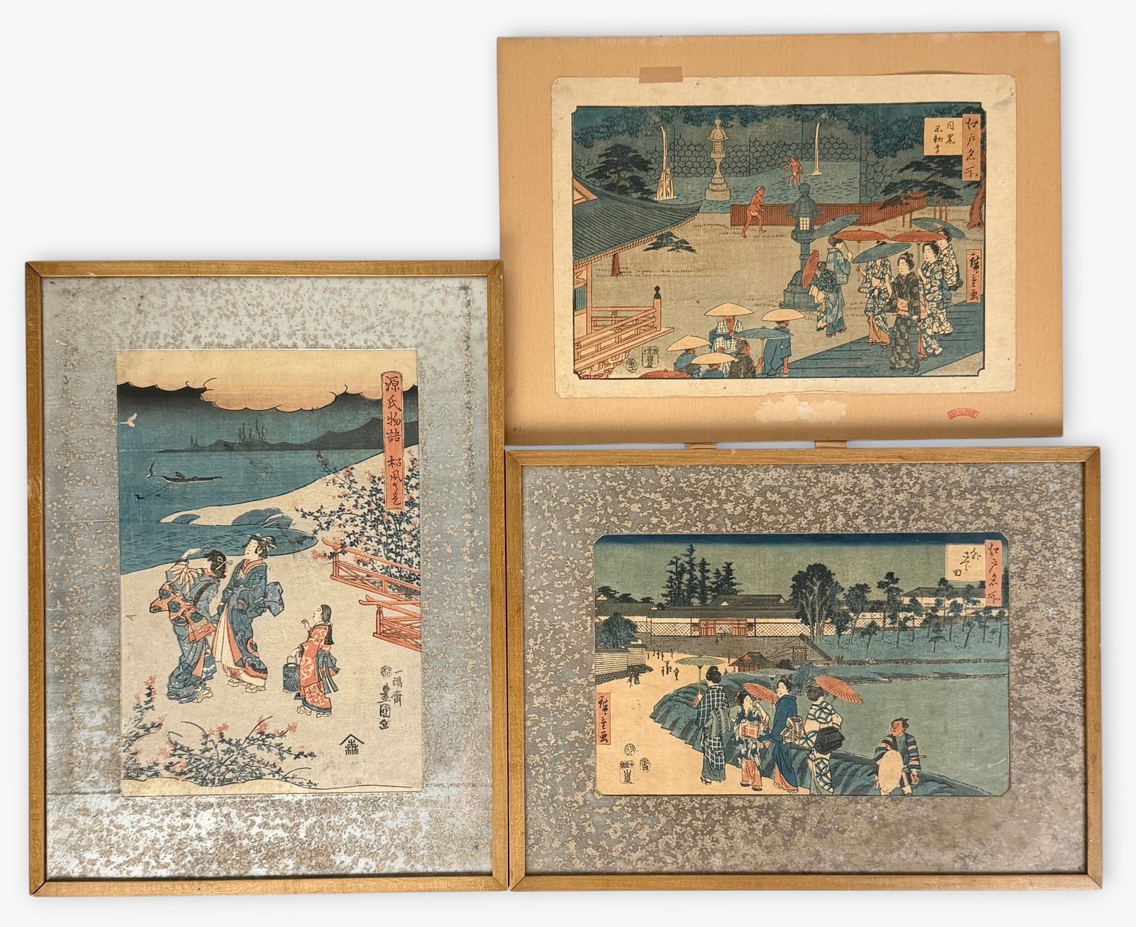 (3) Antique Japanese Woodblocks (1 of 10)