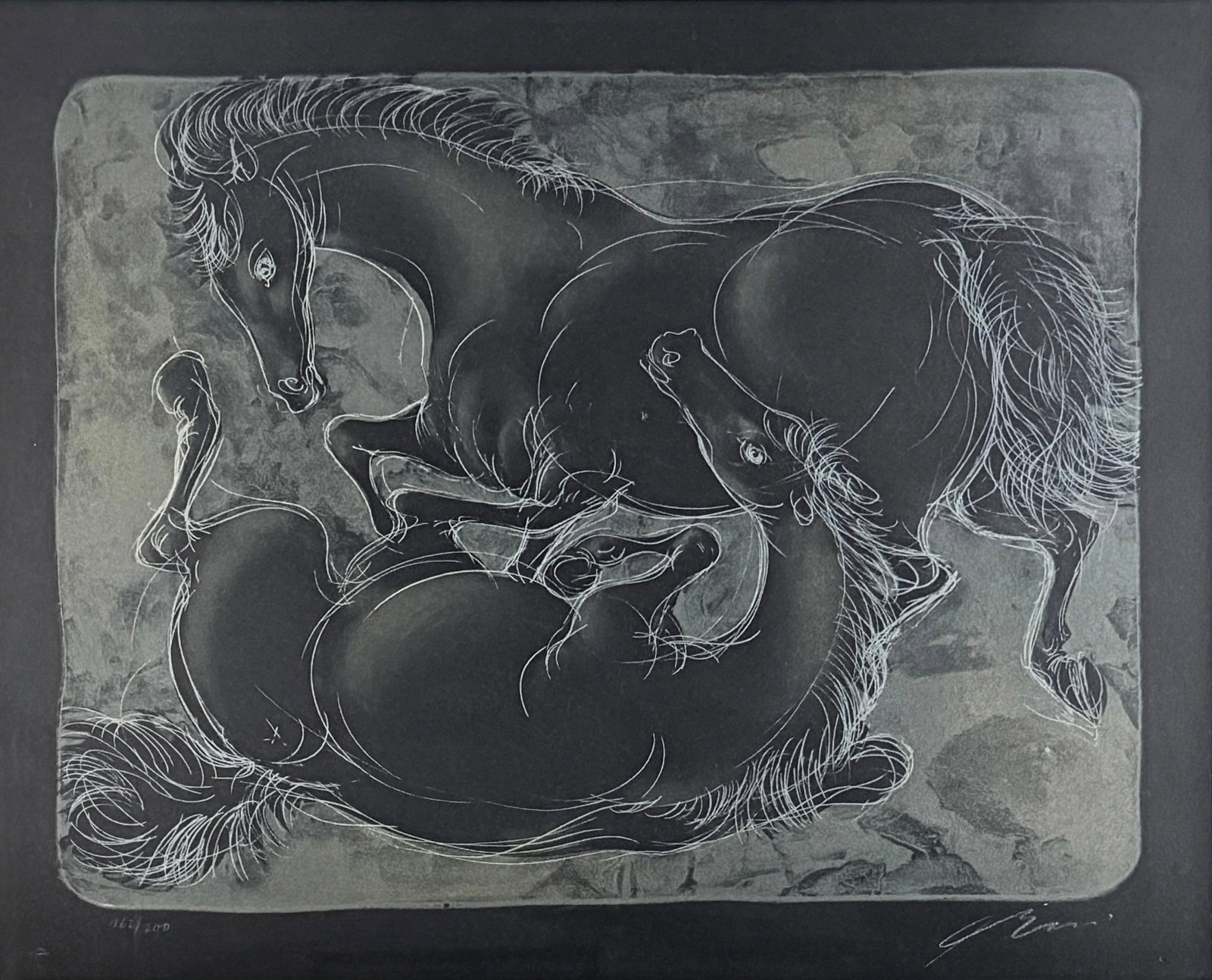 Hans Erni "Two Horses" Lithograph (1 of 7)