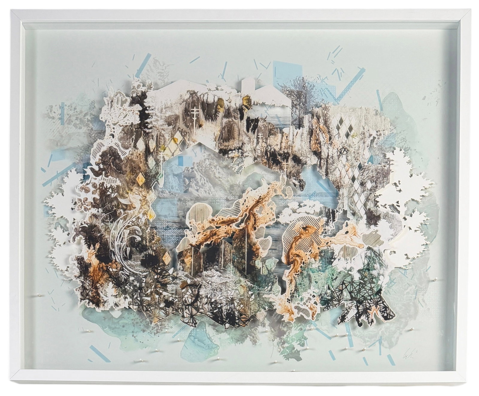 Gregory Euclide "Owning My Privilege in Naming Your Wilderness" Mixed Media Print: Hand signed and numbered lower right. Limited Edition: 6/10 Date: 2014 Provenance: Certificate of Authenticity from the artist and the Minneapolis College of Art and Design. Image: 