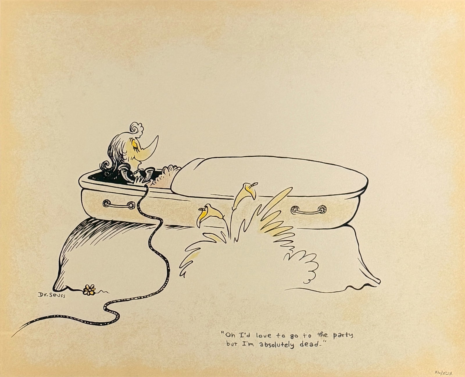 Dr Seuss "Oh, I'd Love to Go to the Party" Serigraph (1 of 8)