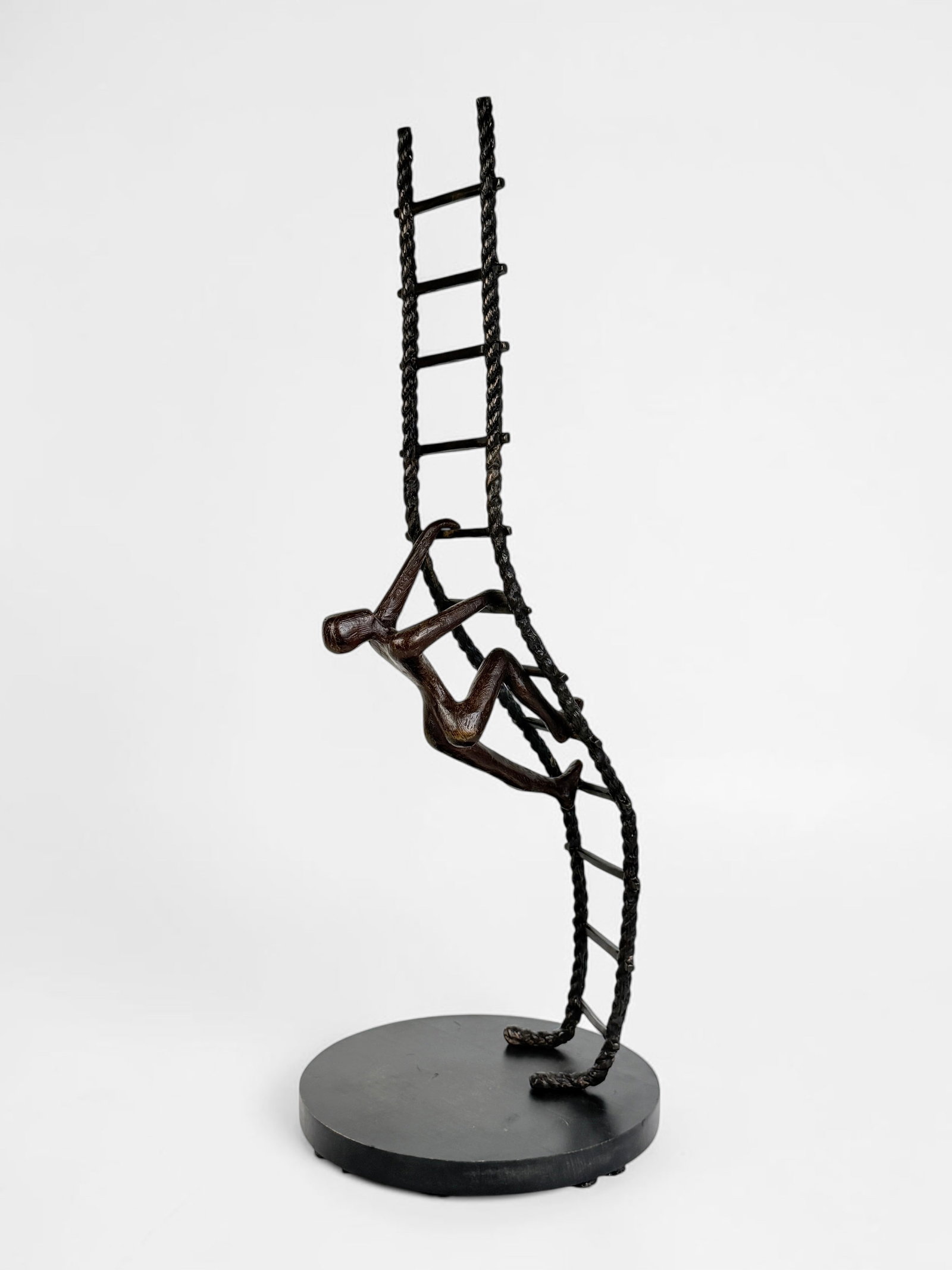Tolla Inbar "Ambition" Bronze Sculpture: Signed, numbered, and dated on the sculpture. Date: 1998 Limited Edition: 11/25 Dimensions: 30" x 11" Condition: The wooden base has surface marks and scratches. Ov