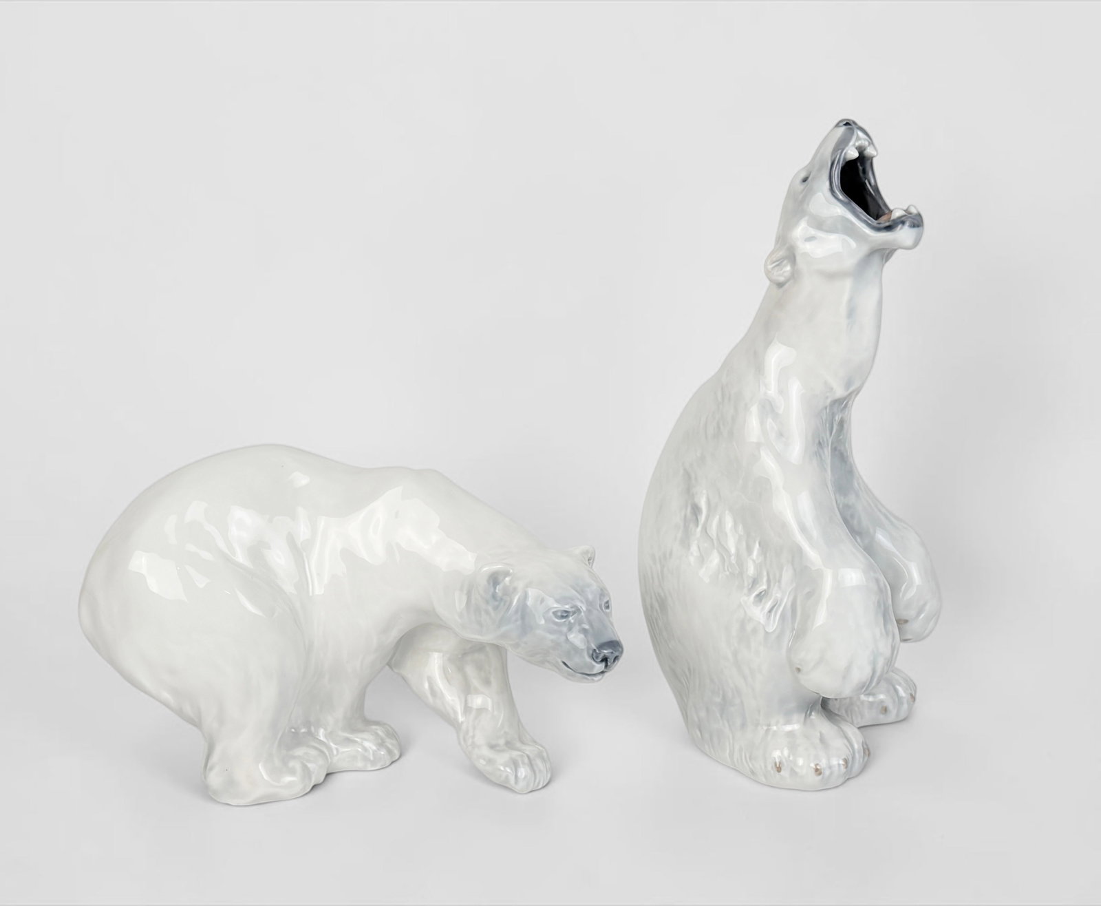 Pair of Royal Copenhagen Porcelain Polar Bear Figures (1 of 8)