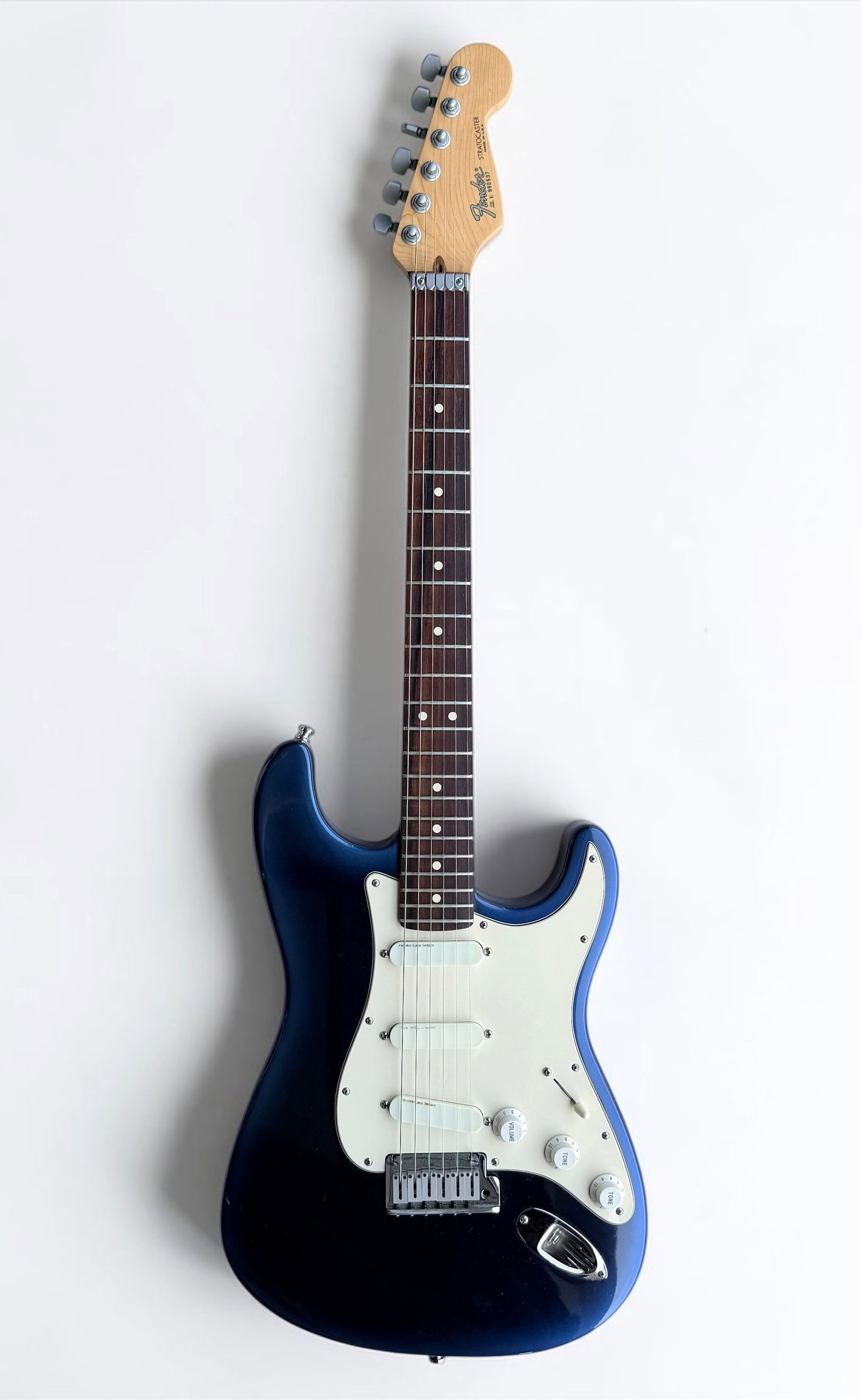 1990s Fender Stratocaster Plus Blue Burst Electric Guitar (1 of 8)