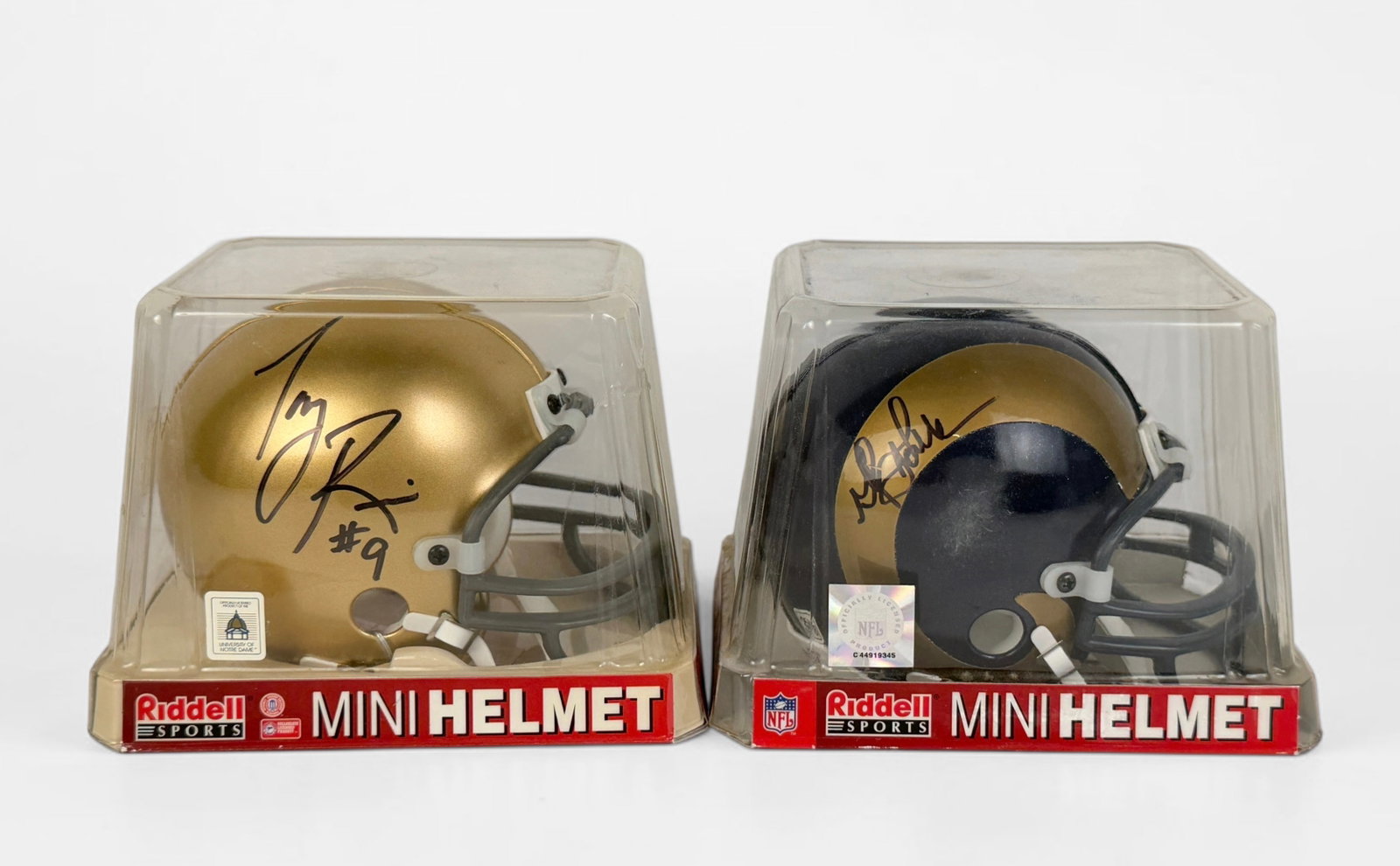 (2) Signed Ridell Mini Helmets (1 of 5)