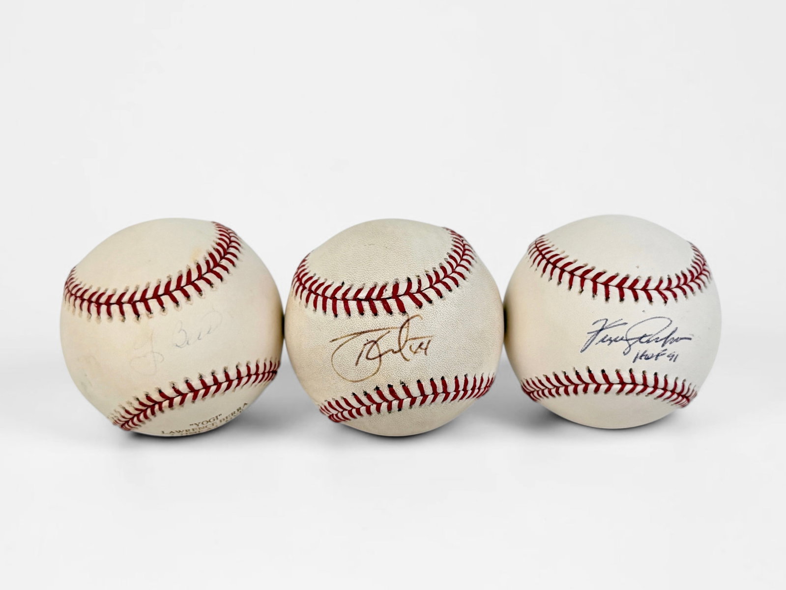 (3) Signed Major League Baseballs Inc Yogi Berra (G) (1 of 8)