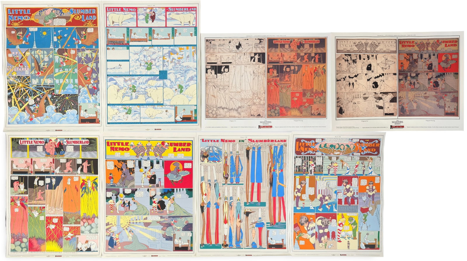 Group of Limited Edition "Little Nemo in Slumberland" Comic Posters: Signed and numbered editions out of 1000 along bottom center. Dimensions: 24" x 18" Condition: Minor creasing or wear to the edges due to being unframed. Minor toning to the paper. Colors ar