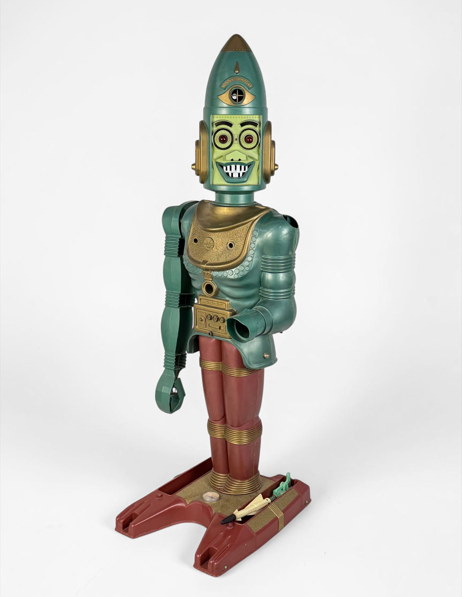 1963 Louis Marx & Co "Big Loo" Moon Robot: Dimensions: 38" x 11" x 13" Condition: Needs to be tested.