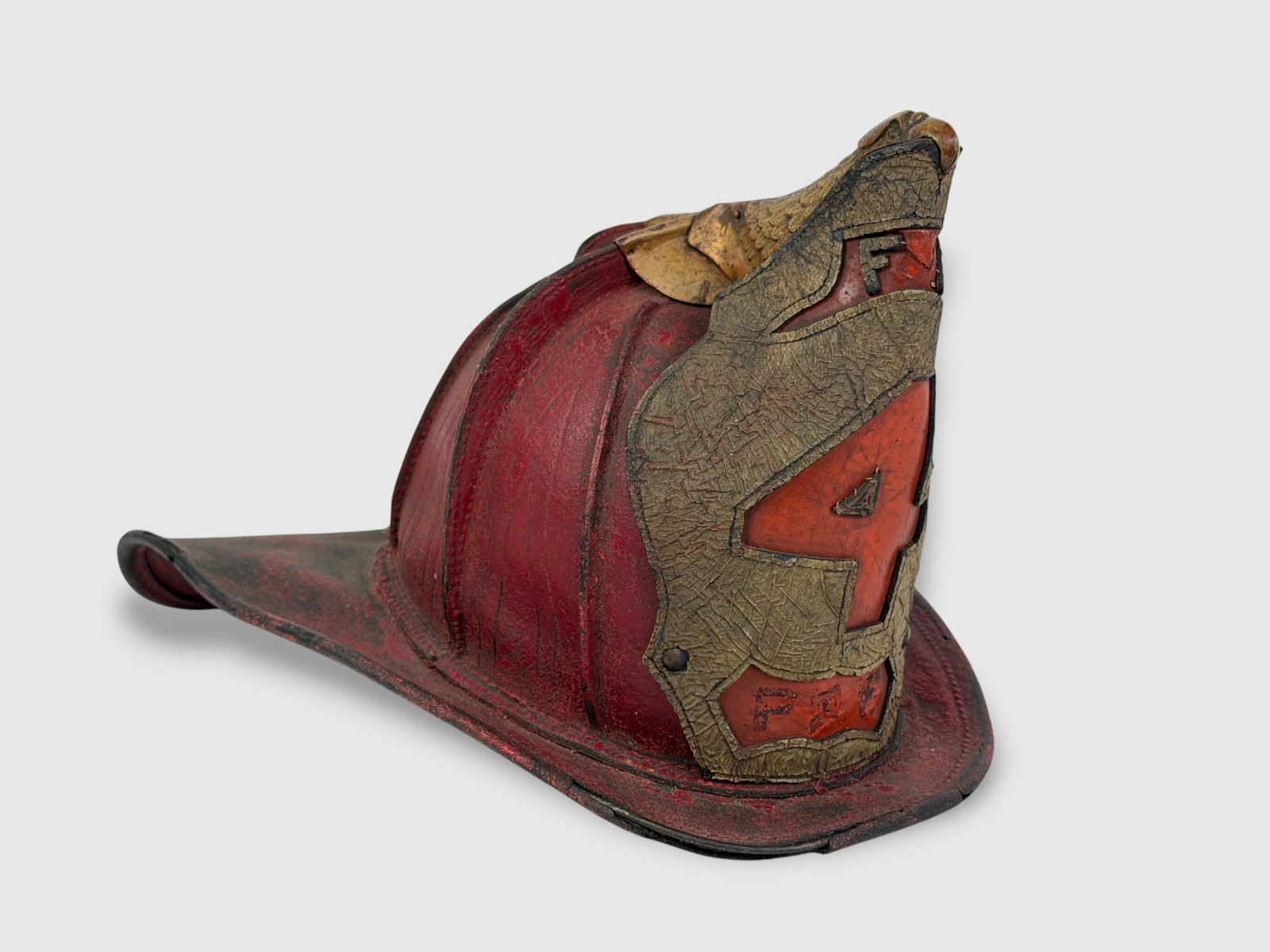 Antique Leather Firemans Helmet (1 of 9)