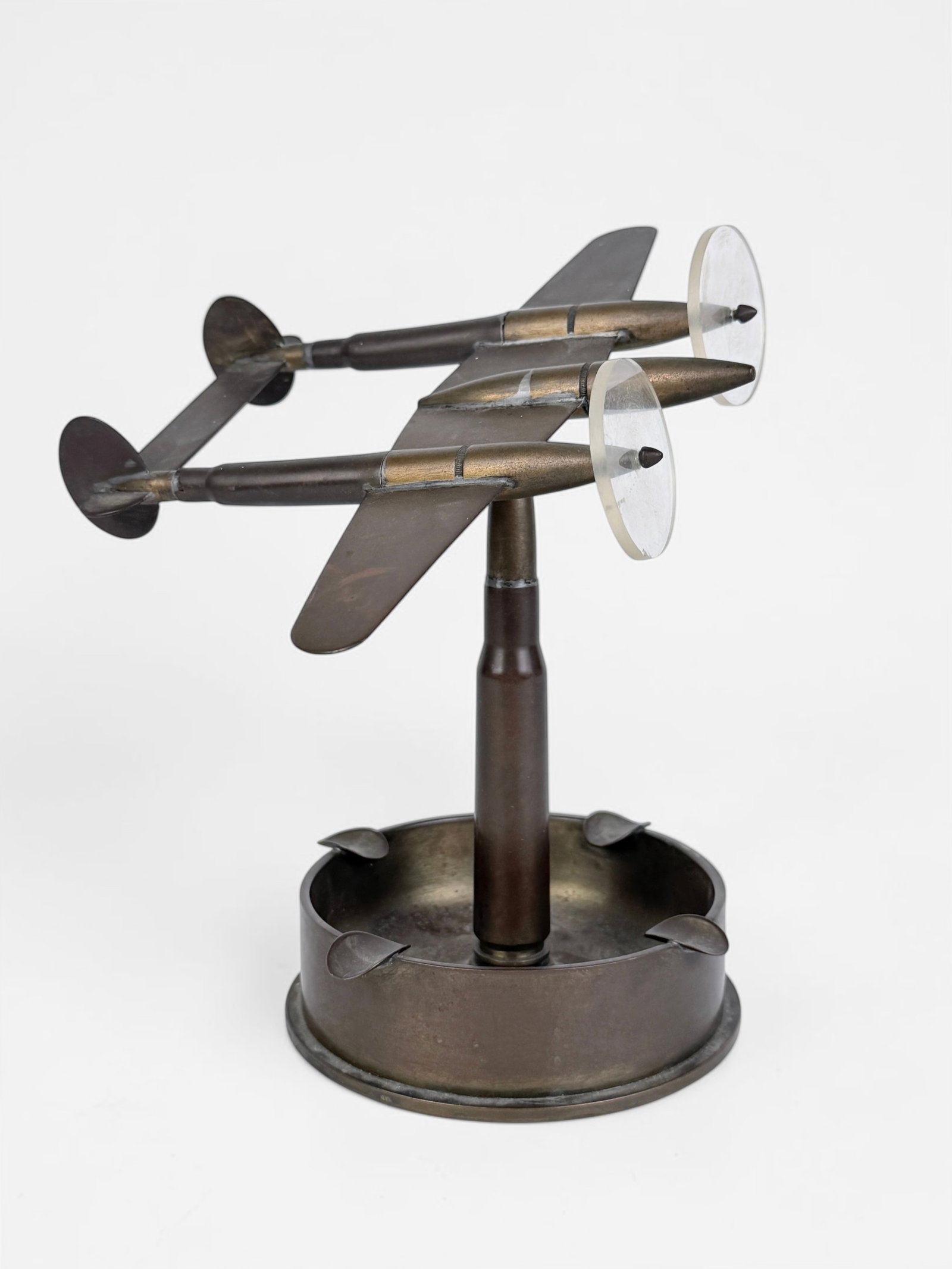 WWII Trench Art Plane Desk Model Ashtray (1 of 5)