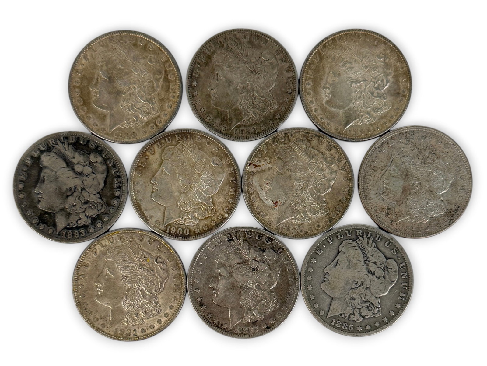 (10) Morgan Silver Dollars (1 of 2)