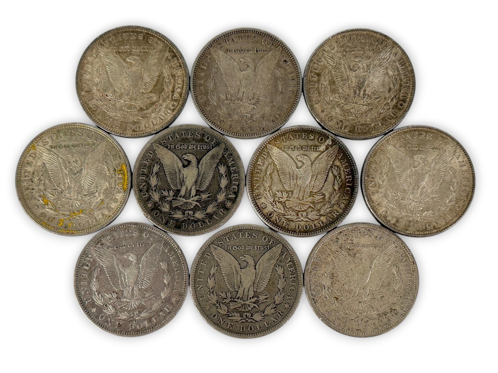 (10) Morgan Silver Dollars - 2