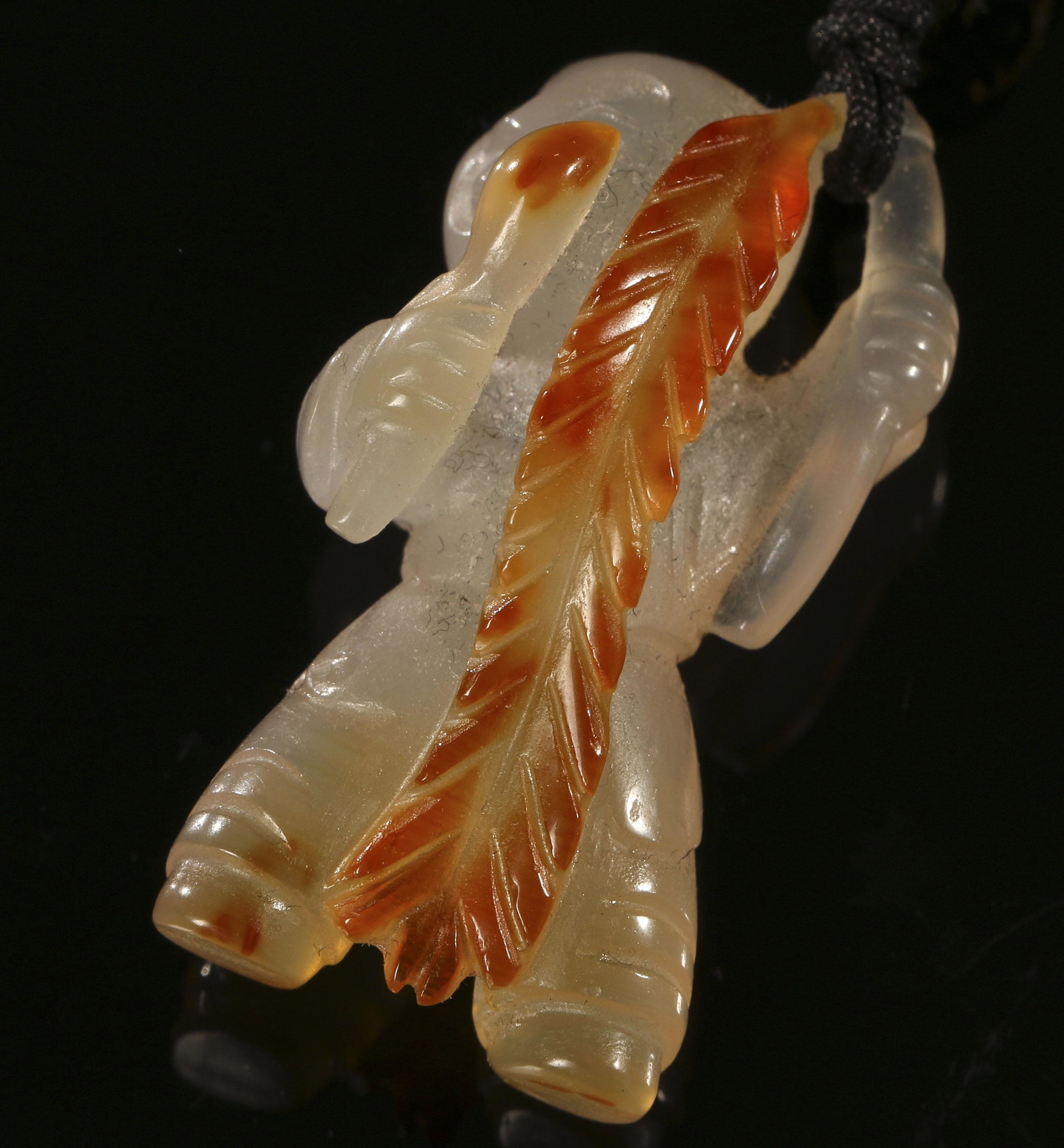 Qing Agate Boy Pendant - 2
