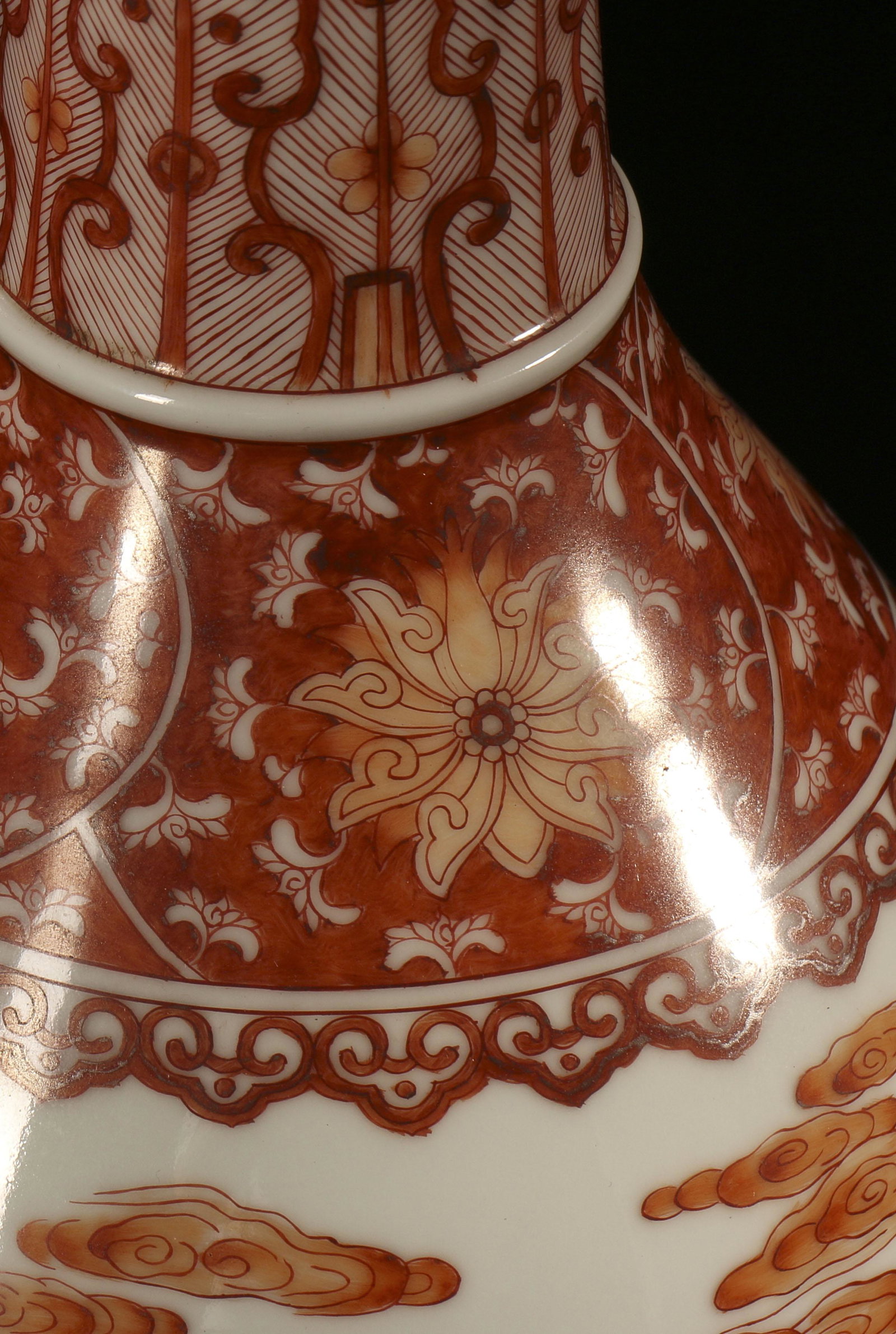 Kangxi Dragon Pattern Flower Appreciation Bottle - 8