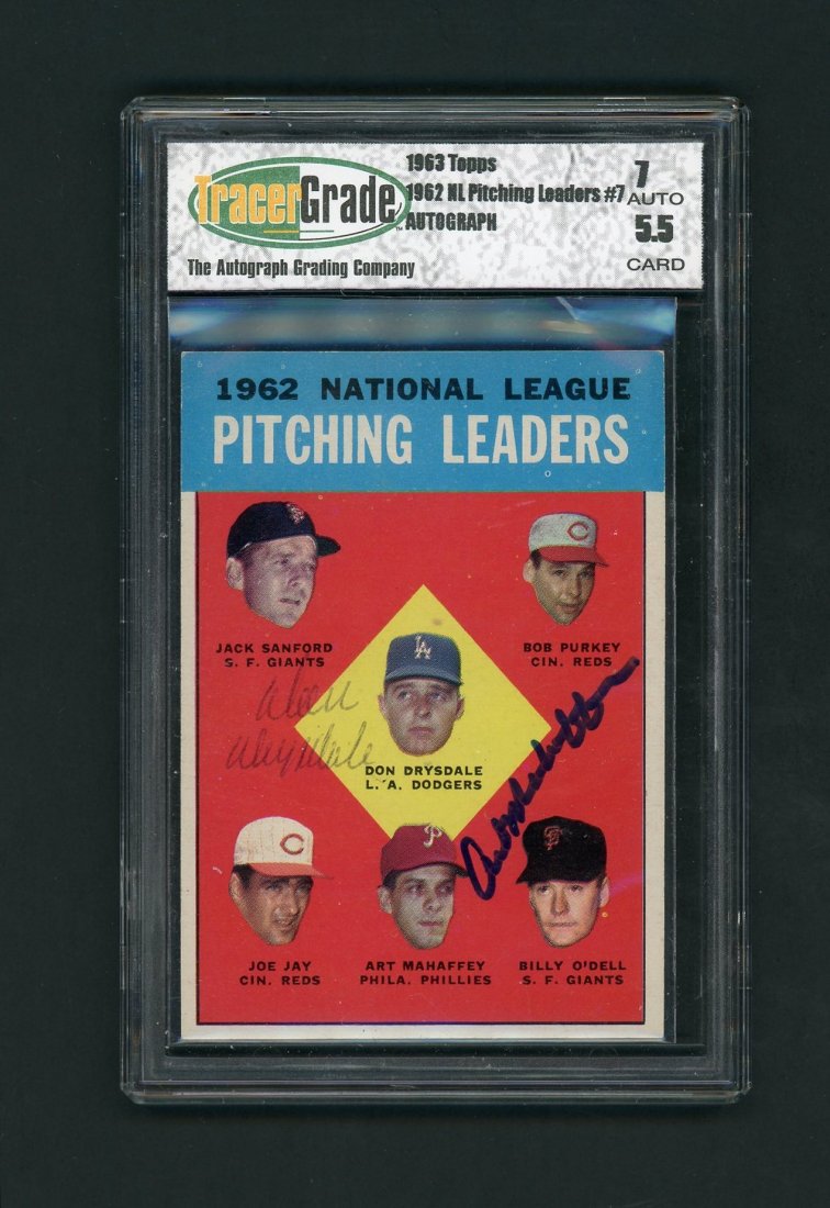 1963 Topps National League Pitching Leaders Autograph (1 of 2)