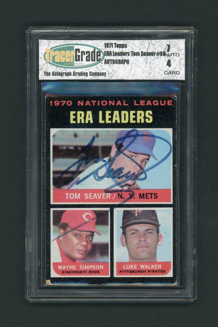 1971 Topps Era Leaders Tom Seaver #68 Auto (1 of 2)