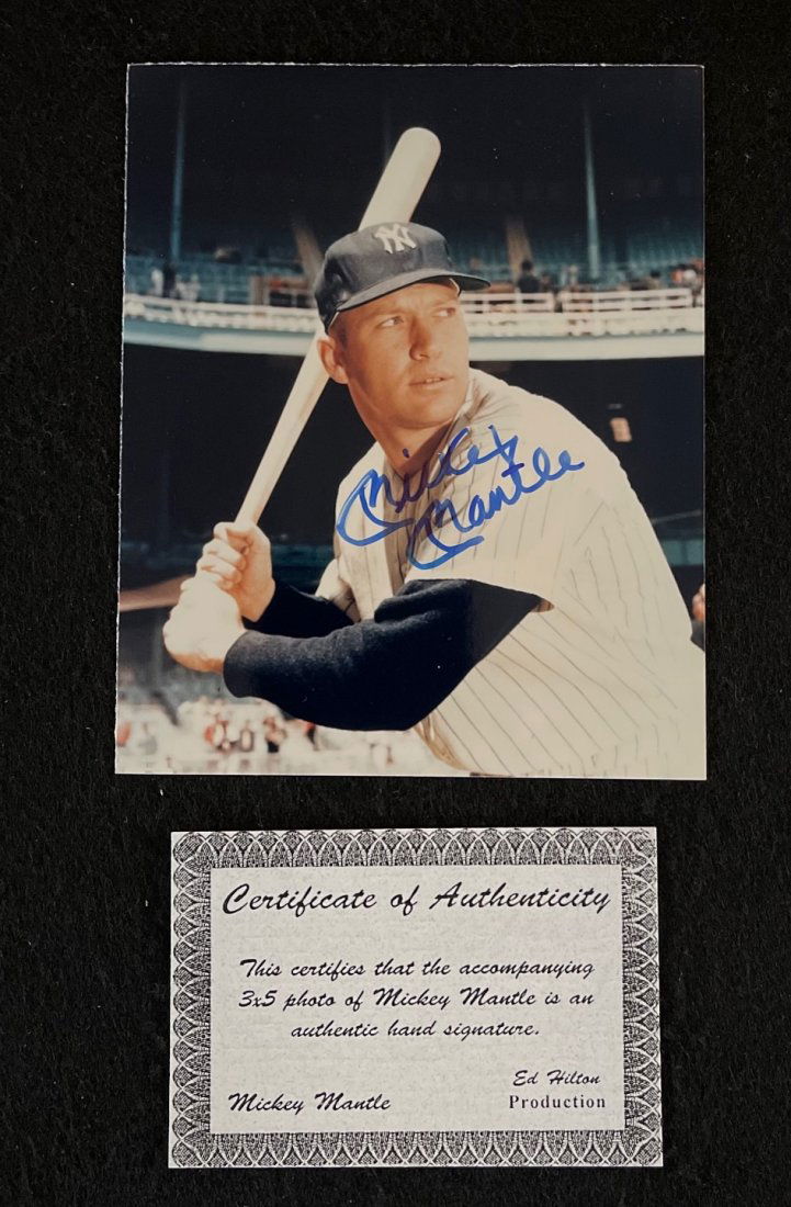 Mickey Mantle Authentic Autograph 3x5 (1 of 1)