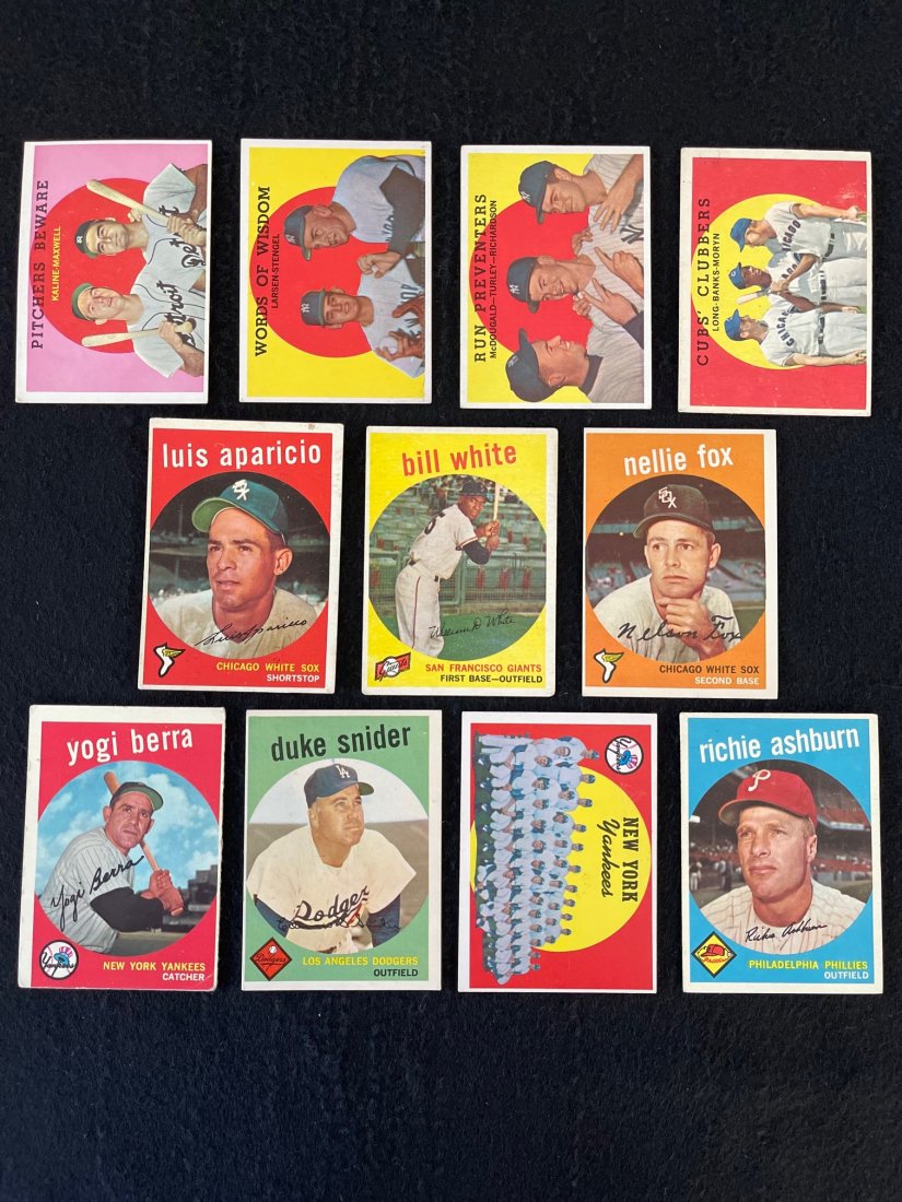 1959 Topps Baseball Partial Set Stars and Commons (1 of 4)