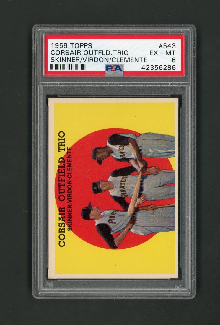 1959 Topps Corsair Outfield Trio #543 PSA 8 (1 of 2)
