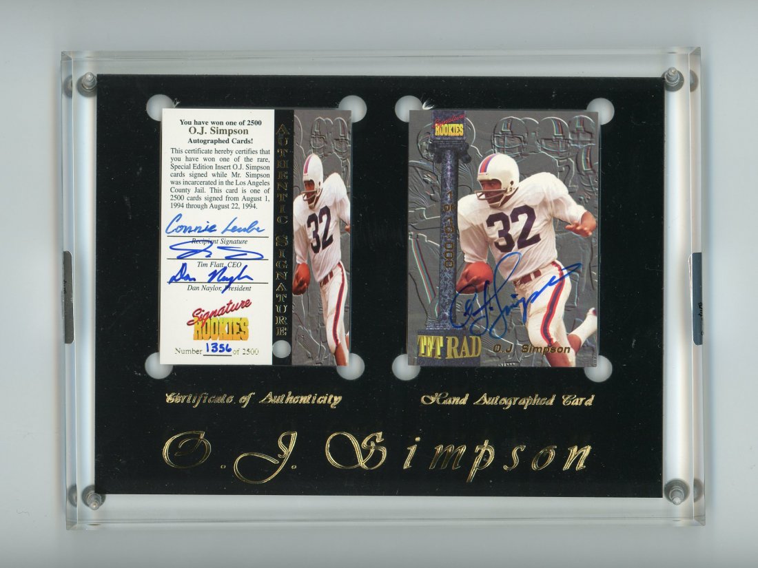 1994 Signature Rookies OJ Simpson Autograph Card (1 of 2)