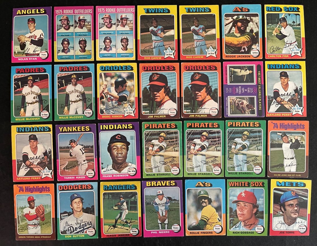 1975 Topps Baseball Cards Stars and Commons (1 of 3)