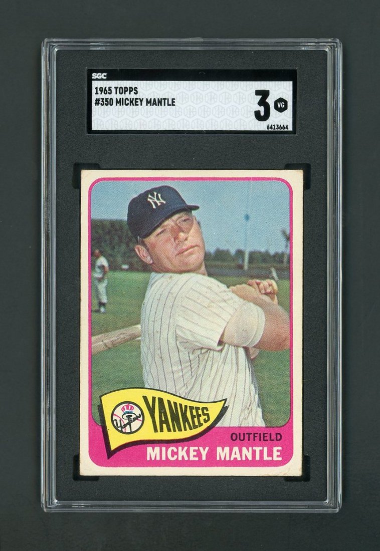 1965 Topps #350 Mickey Mantle SGC 3 (1 of 2)