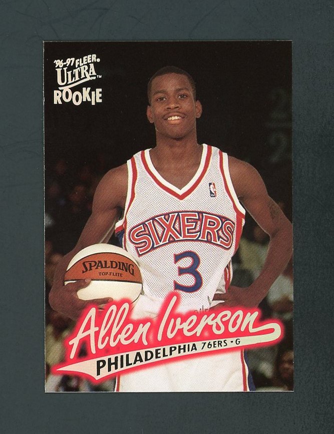 1996 Fleer Ultra #82 Allen Iverson Rookie Card (1 of 2)