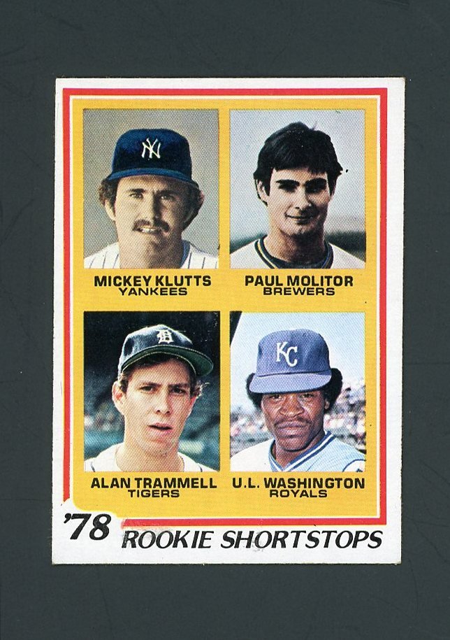 1978 Topps #707 Paul Molitor Alan Trammell RC (1 of 2)