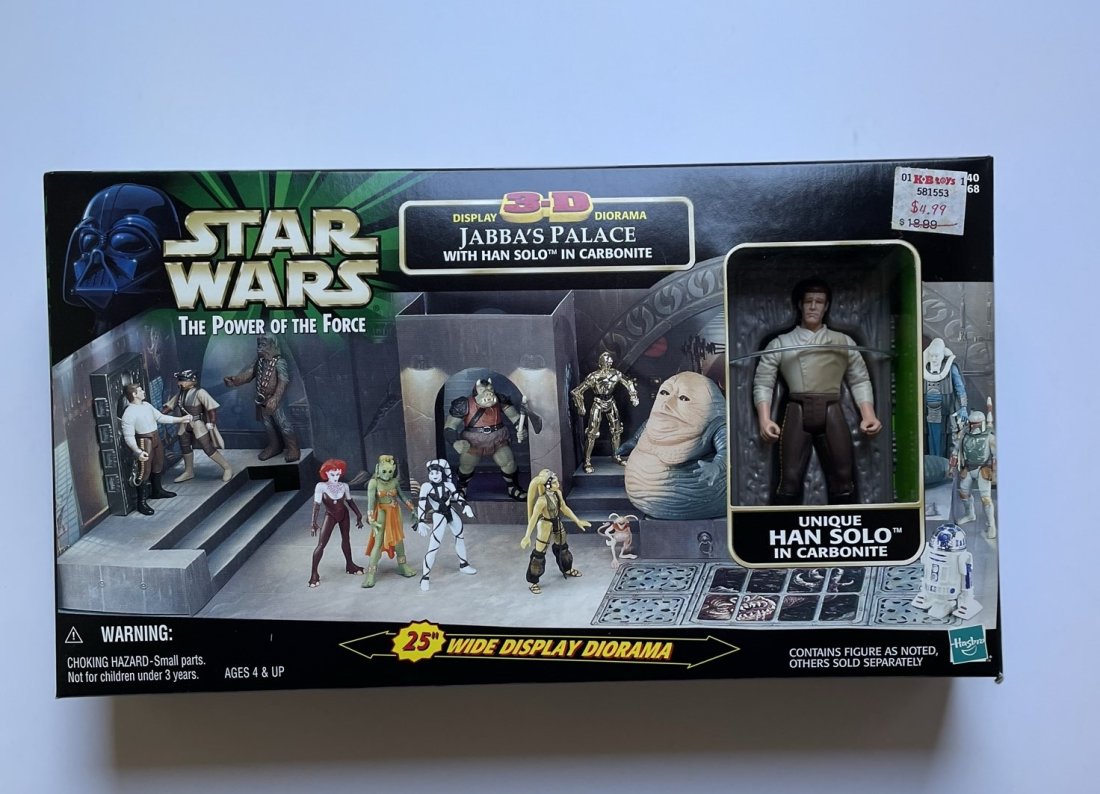 1998 Hasbro Star Wars Display 3-D Diorama Jabba's Palace: 1998 Hasbro Star Wars Display 3-D Diorama Jabba's Palace with Han Solo in Carbonite