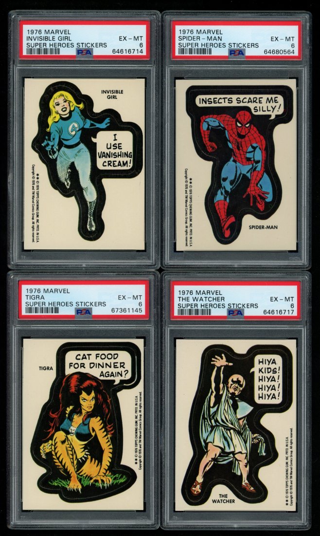 1975 - 1976 Marvel Super Hero Stickers PSA Lot 18 Graded Cards (1 of 8)