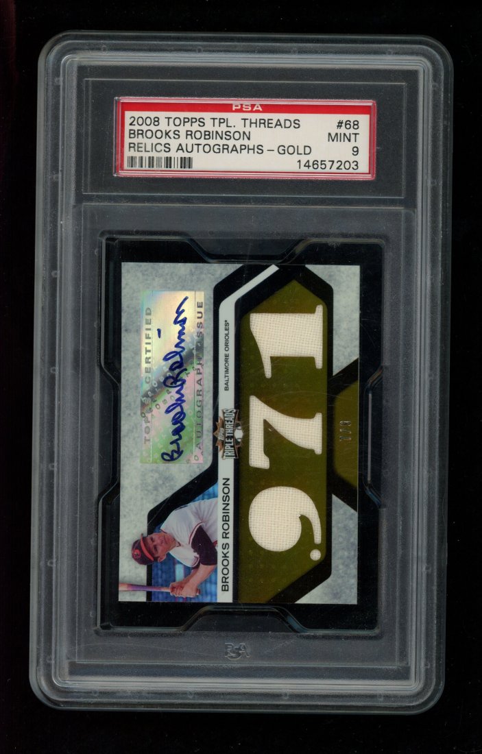 2008 Topps Triple Threads Brooks Robinson Autograph /9 PSA 9 (1 of 2)
