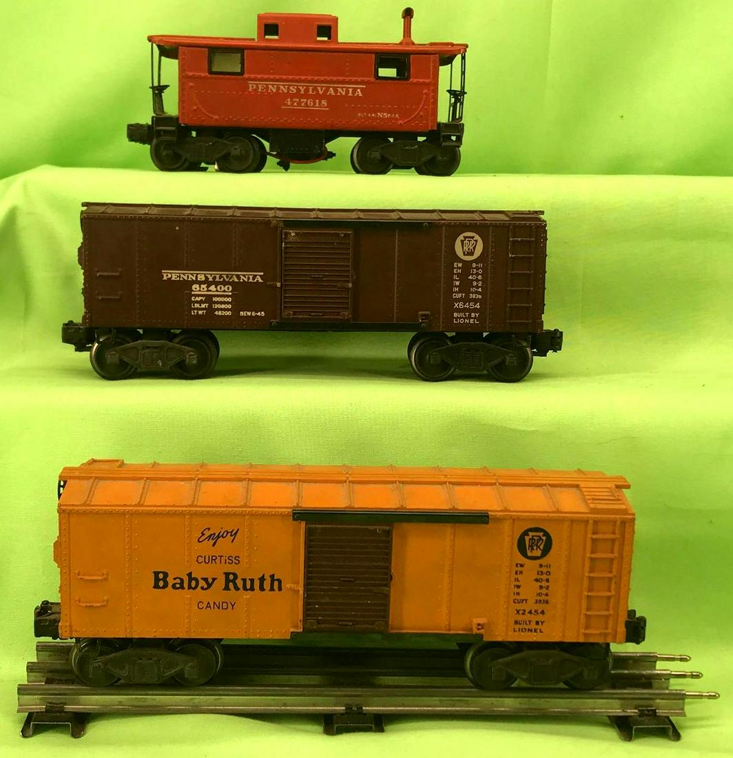 Lionel O gauge 2454 Baby Ruth 6454 PRR boxcar 2457 PRR (1 of 4)