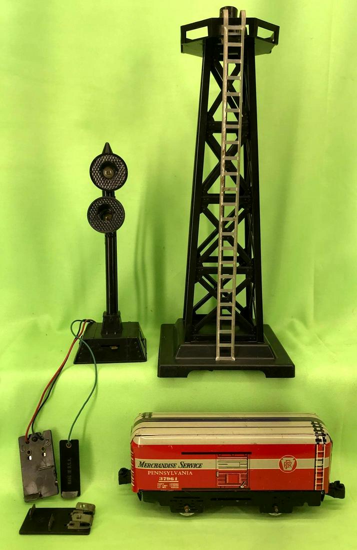 Marx O gauge beacon block signal lockons PRR 4-wheel (1 of 5)