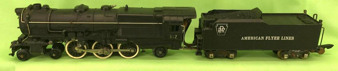 American Flyer S gauge 312 PRR 4-6-2 steam loco and (1 of 8)