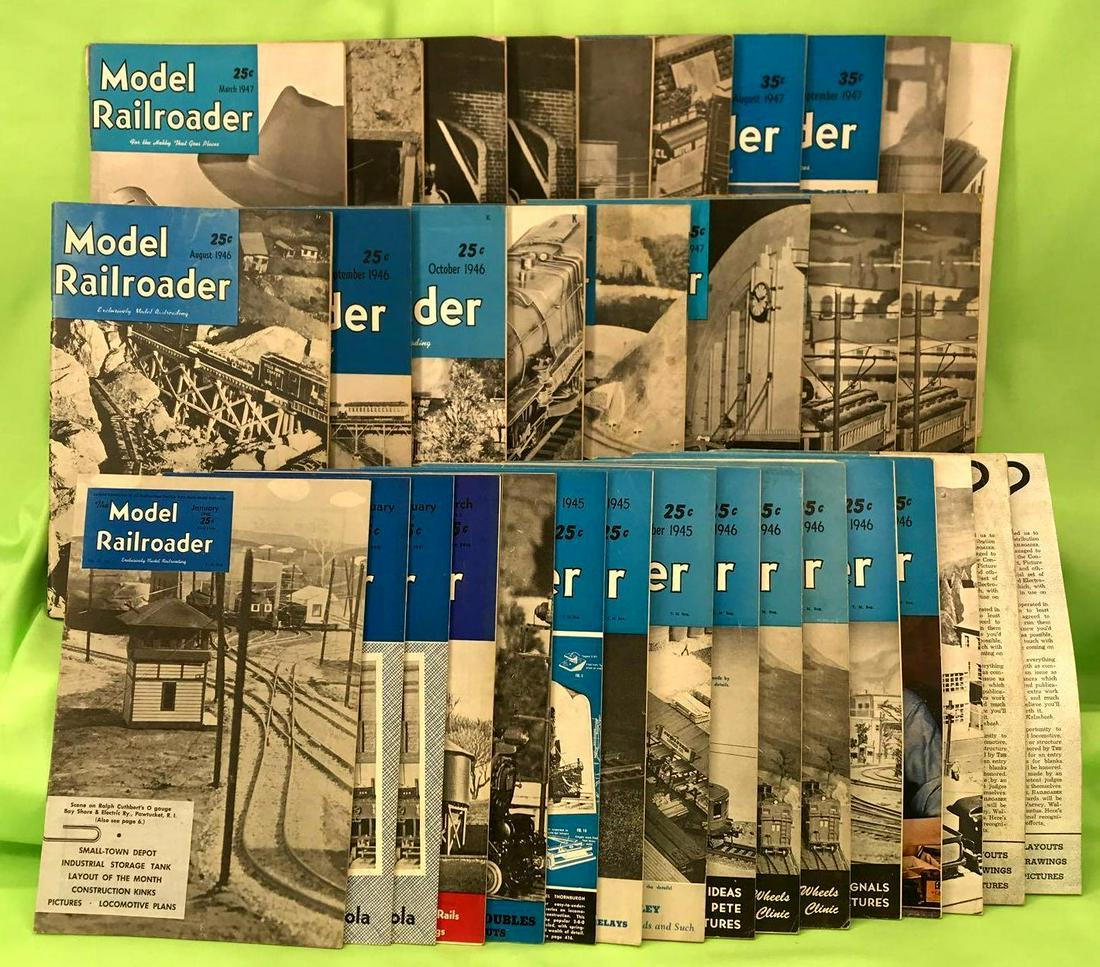 Thirty-five issues The Model Railroader Jan 1945 - Nov (1 of 2)