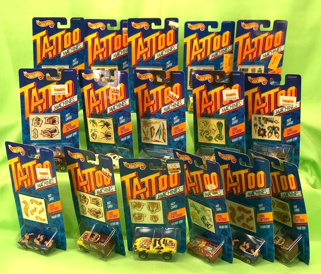 Hot Wheels group of Sixteen 1992 Tattooed Machines Mint (1 of 6)