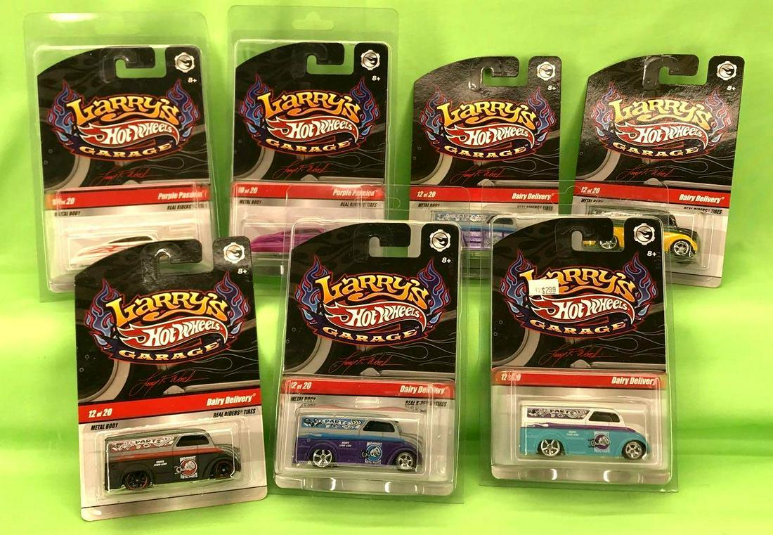 Hot Wheels group of 7 cars Mint on Card Larry's Garage (1 of 3)