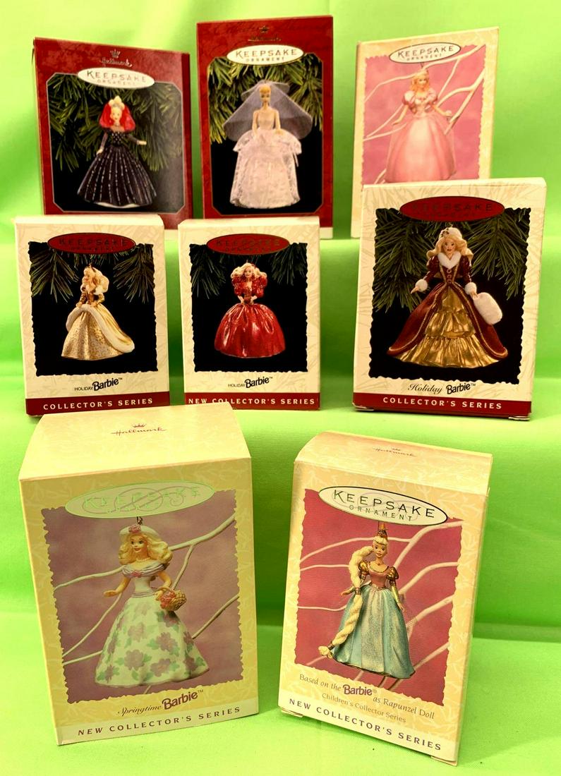 Hallmark Keepsake Barbie Ornaments group of eight new (1 of 5)