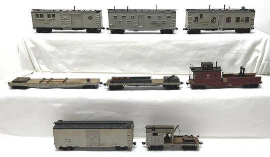 HO gauge eight Pennsylvania MOW cars tool forge: HO gauge eight Pennsylvania Maintenance Of Way cars, tool, forge, bunkhouse, kitchen, boom, tie car? Really neat little grouping to maintenance your layout with. Some trains may or may not have