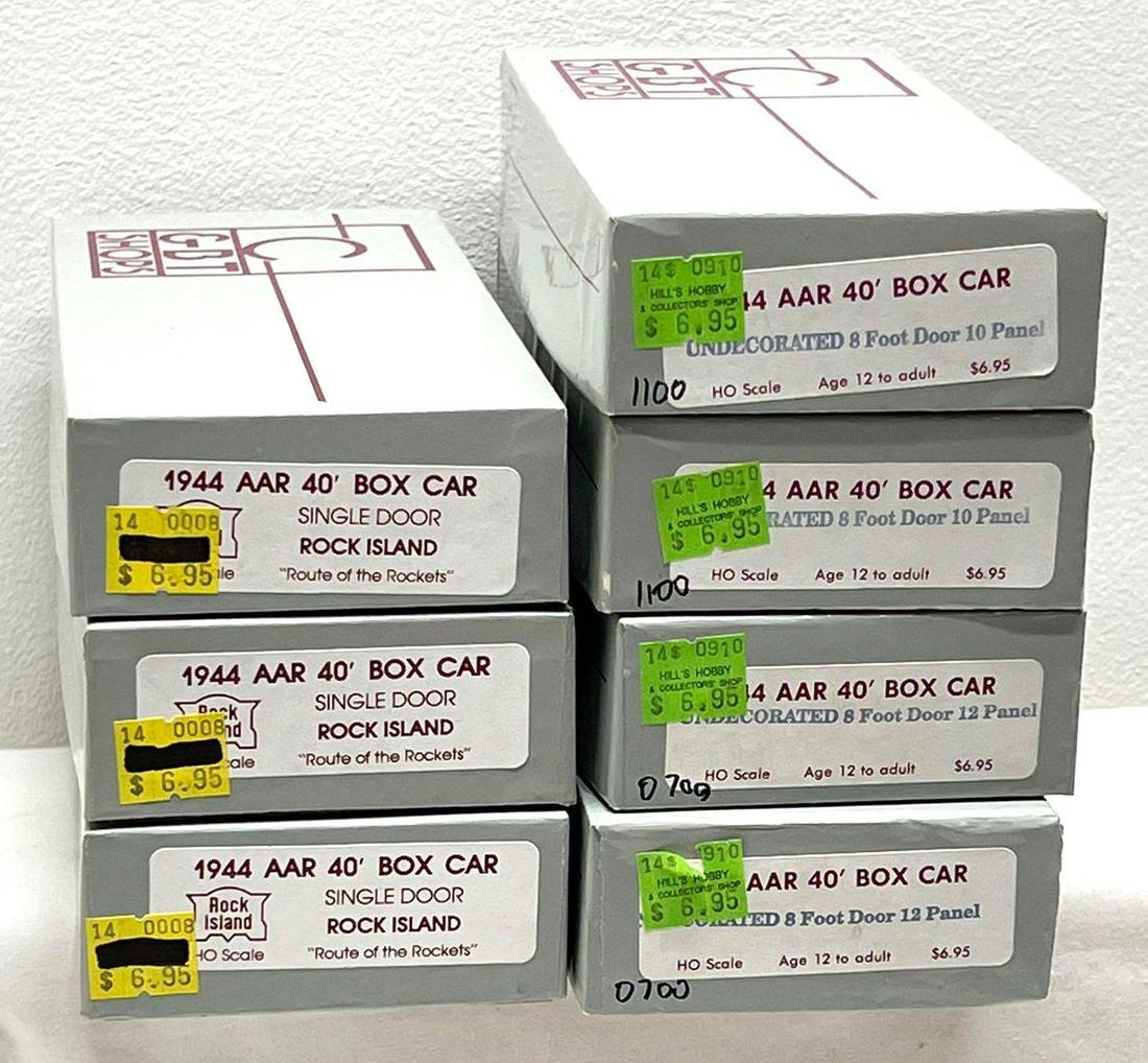 Seven C&BT Shops HO gauge unbuilt box cars in original (1 of 2)