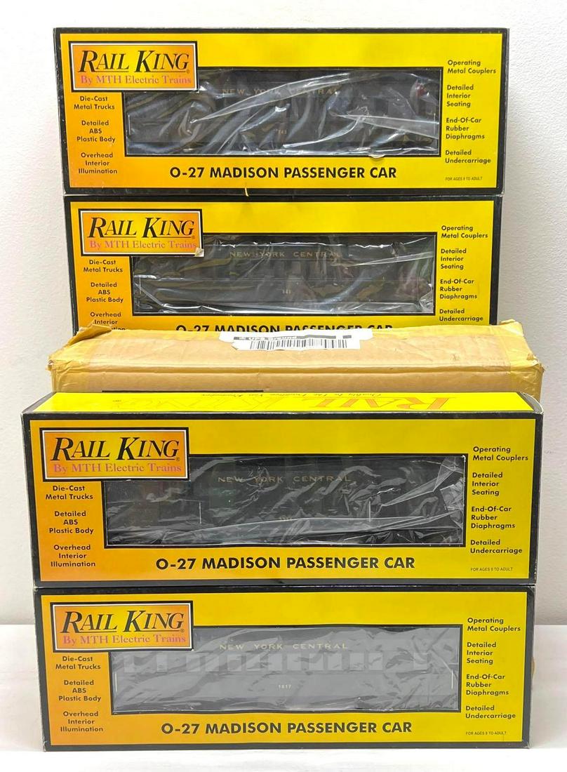 Modern era RailKing O gauge 30-6264 NYC 4-car Madison (1 of 4)