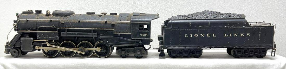 Postwar Lionel O gauge 726 steam locomotive with 2426W (1 of 13)
