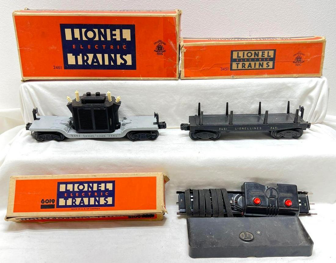 Postwar Lionel O gauge 2461 transformer car 3451 (1 of 8)