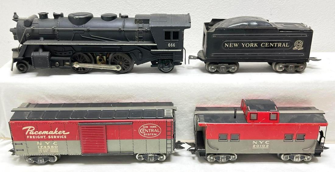 Marx 666 steam locomotive NYC tinplate 8 wheel tender (1 of 4)