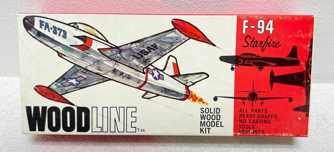 Strombeck Woodline F-94 Starfire Solid Wood Model Kit: Strombeck Woodline F-94 Starfire Solid Wood Model Kit in original box, price sticker sealed Mint