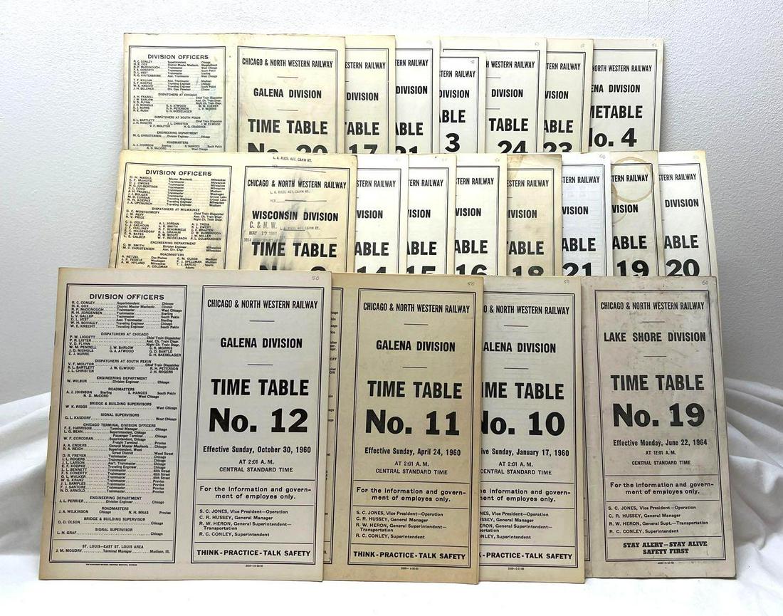 19 Chicago And North Western Railway Time Tables 1960 (1 of 11)