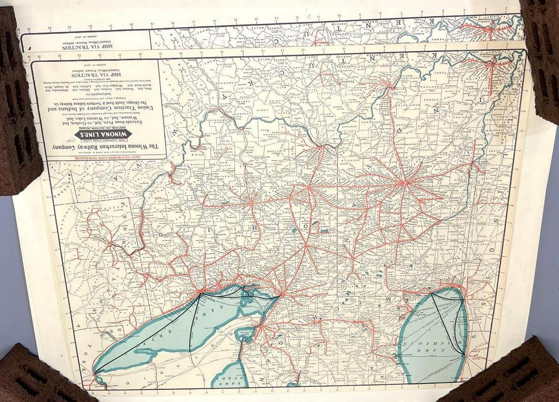 Reproduction Winona Inner Urban Railway Company Map (1 of 2)