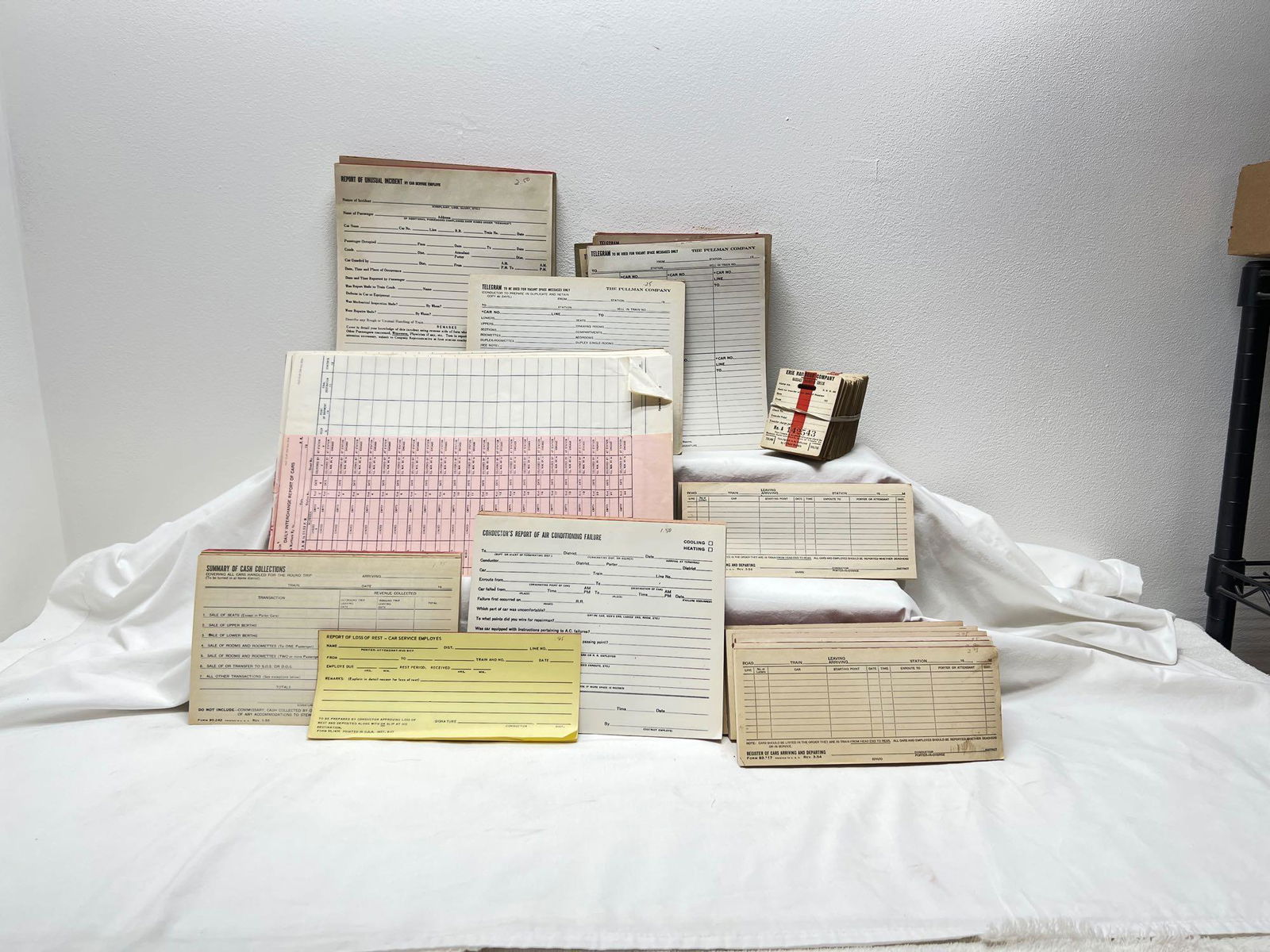 Large Lot of Packs of Telegram Sheets Cars Arriving (1 of 10)