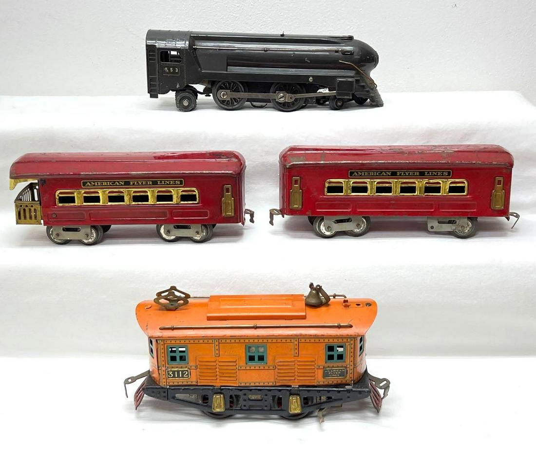 Prewar American Flyer O gauge 3112 boxcab red Pullman (1 of 5)